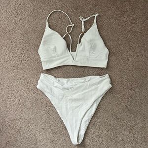 L*SPACE Pointelle Rib Siren Bikini Top & Pointelle Rib Court Bikini Bottom